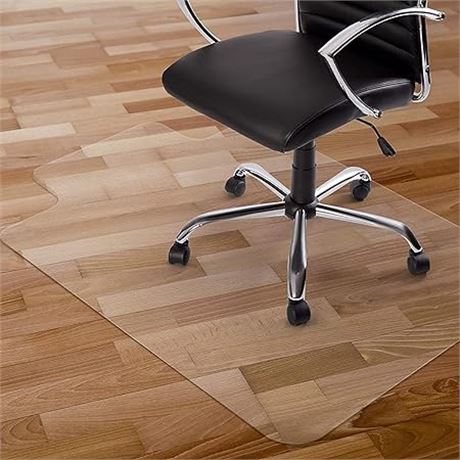 Kuyal Chair Mat, Rolling Chair Mat for Hardwood Floor, 36" X 48" Transparent PVC