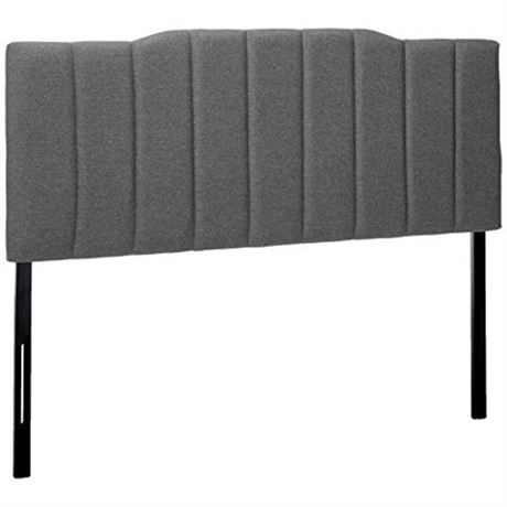 Full size, Satish Upholstered Headboard Full / Dark Grey