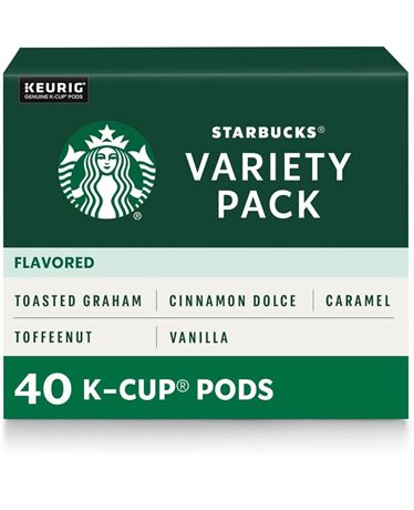 Starbucks K-Cup Coffee Pods—Flavored Coffee—Variety Pack for Keurig Brewers—Natu