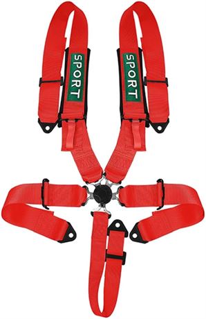 BESTZHEYU Compatible for 5-Point Racing Safety Harness Set with Ultra Comfort He