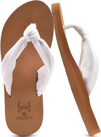 SIZE:US 9 KUAILU Women's Yoga Foam Flip Flops with Arch Support Thong Sandals