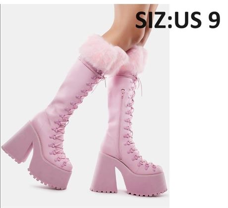 SIZE:9 Sugar Thrillz Dollish Delight Platform Boots
