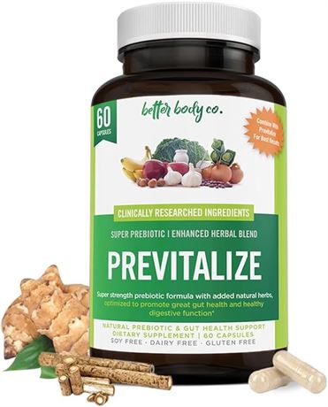 Previtalize | Prebiotics for Women, Prebiotic Fiber for Gut Health | 60 Caps