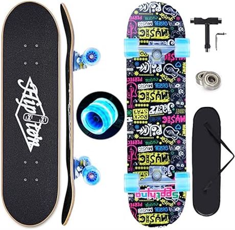 Hipoten Skateboard - 32" Complete 8-Layer Canadian Mapl...