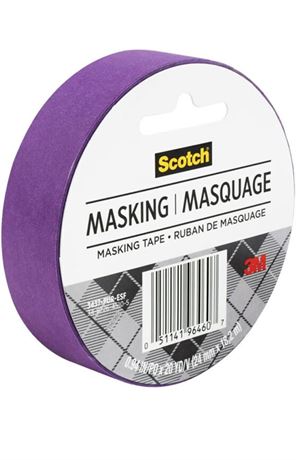 6 PACK Scotch Expressions Masking Tape, 0,94-Inch x 20-Yards, Purple (MMM3437PUR