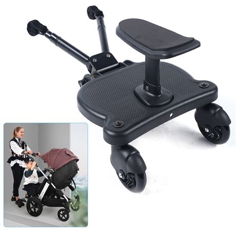Universal Stroller Board with Removable Seat-2-in-1 Sit & Stand Baby Stroller