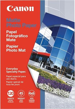 Canon MP-101 4-Inch x 6-Inch Matte Photo Paper (120 Sheets/Package)