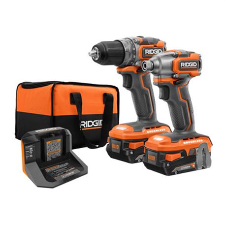 Rigid 18V SubCompact Brushless 1/2 in. Drill/Driver and Impact Driver Combo Kit