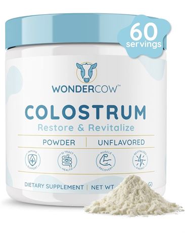 Colostrum Powder Supplement for Gut Health, Immune Support, Muscle Recovery