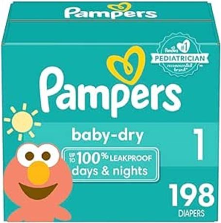 Pampers Baby Dry Disposable Diapers SZ 1