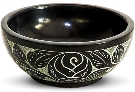 5”x2”- Kaizen Casa Hand Carved Natural Stone Bowl, Smudge Bowl, Stone Bowl, Smud