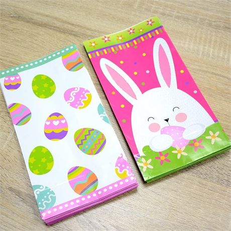 Easter Paper Bags for Kids - 20 Pack Easter Egg Bunny Party Bags for Easter Part