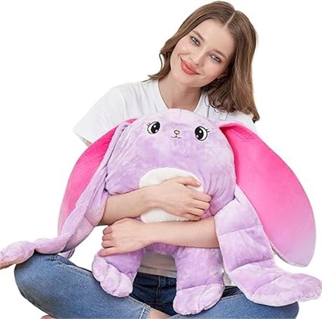 Weighted Stuffed Animals, 22" 5.8 lbs Bunny Weighted Stuffed Animal Toy Rabbit W