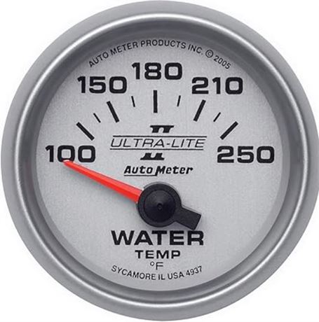 Auto Meter 4937 Ultra-Lite II Electric Water Temperature Gauge