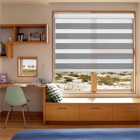 W25 X H72 AOSKY Zebra Blinds Windows Roller Shades for Window...