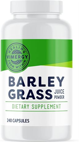 Vimergy Barley Grass Capsules, 30 Servings – Source of antioxidant - Contains Ir