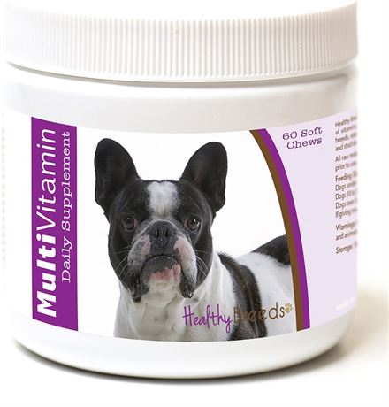 Healthy Breeds French Bulldog Multi-Vitamin Soft Chews 60 Count 02/2025
