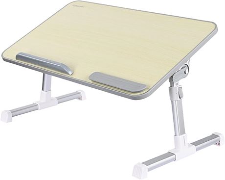 PrimeCables Adjustable Laptop Bed Table, Portable Laptop Stand for Bed Desk Fold