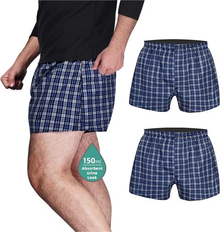 (4 PACK) Incontinence Underwear Men Absorbency Urinary Incontinence Boxers