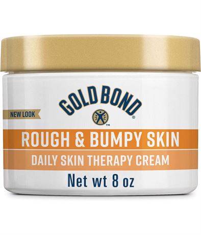 Gold Bond Rough & Bumpy Daily Skin Therapy Cream, 8 oz., With 7 Moisturizers & 3
