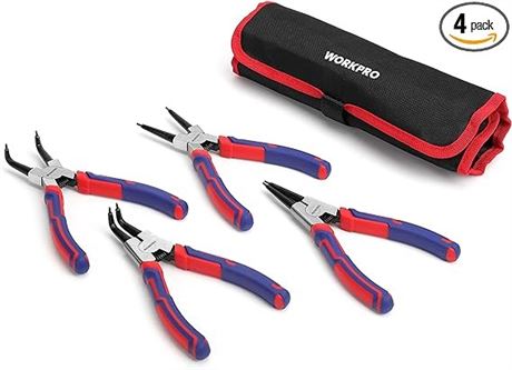 WORKPRO 4-Piece Snap Ring Pliers Set