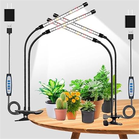 Grow Lights for Indoor Plants, 2 Pack 6000K LED White Pla...
