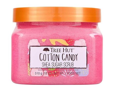 Tree Hut Cotton Candy Shea Sugar Exfoliating & Hydrating Body Scrub, 18 oz