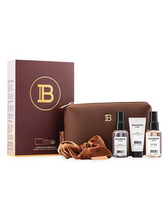 Balmain Limited Edition Cosmetic Bag Dark Brown SS22