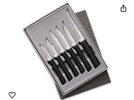 Rada Cutlery Paring Knife Set – 6 Knives with Stainless Steel Blades and Steel R