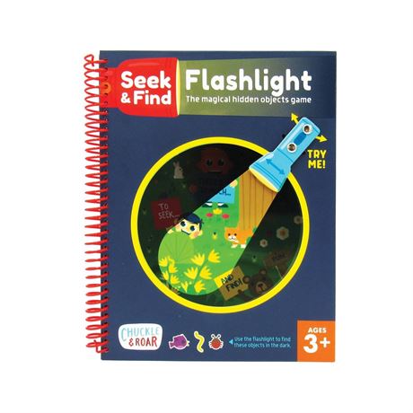 Chuckle & Roar - Flashlight Seek & Find - Engaging Puzzle Solving for Toddlers -