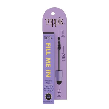Toppik Fill Me in Hairline Filler, Hair Color Root Touchup, Hair Fibers Wand, Fi