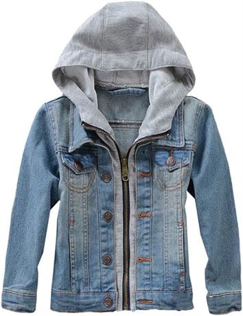 Boys, Girls Denim Jacket Button Down Jean Coat Outwear