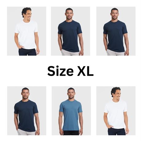 Lot of 6, Size XL, Crew Neck T-Shirt