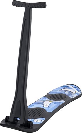 Superio Kids Snow Scooter Sled, Sliding Ski Snowboard with Grip Handle