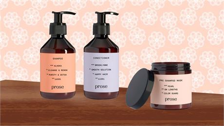 4 PCS -  Prose Custom Hair-Care System, Pre-Shampoo Mask, Shampoo, Conditioner (