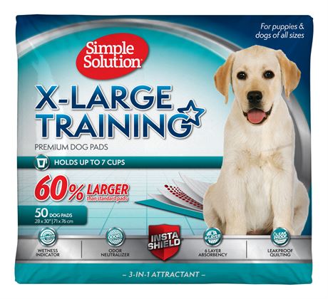 Simple Solution Training Puppy Pads Extra Large 28 X 30 Inches 50 Count