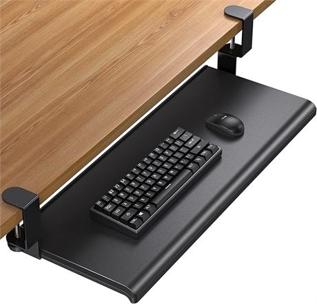 27 inch, Large Size - HUANUO Keyboard Tray , Keyboard Tray Under Desk with C Cla