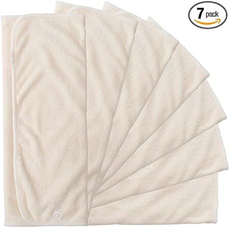 7 Pack Cloth Diaper Prefold Inserts with Snap - 2-4-2 Layers...