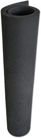 1/4-INCH X 4 X 7-FEET Rubber Cal Recycled Floor Mat, Black