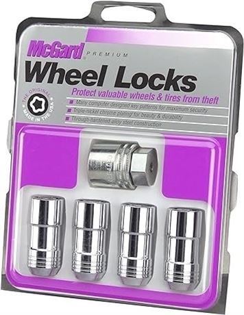 Set of 4- McGard 24205 Chrome Cone Seat Wheel Locks (M14 x 2.0 Thread Size)