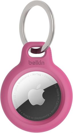 Belkin Apple AirTag Secure Holder with Key Ring - Durable Scratch Resistant Case
