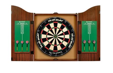 World Master Pro 18" Dartboard and Cabinet Set