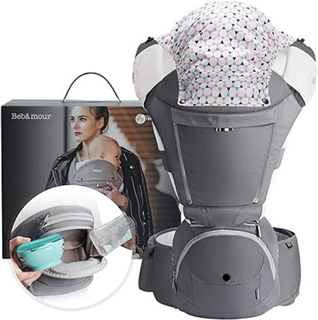 Bebamour SIX-Position Baby Carrier Ergonomic Baby & Child Carrier for All Season