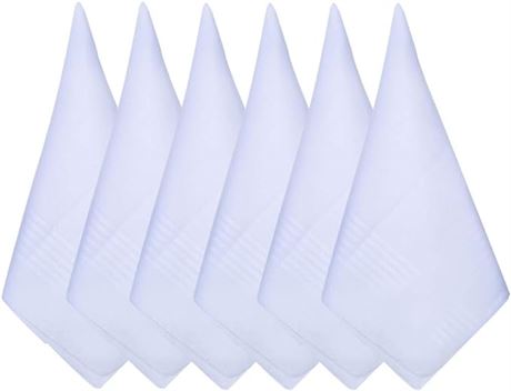 2 Pack, 6 handkerchiefs ea (One Size) - George Men's Handkerchiefs White