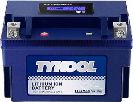 Lithium Motorcycle Battery, YTX9-BS/YTX7A-BS/YTZ10S 12V Lithium Battery with BMS