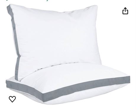 Utopia Bedding Bed Pillows for Sleeping Queen Size (Grey), Set of 2, Cooling Hot