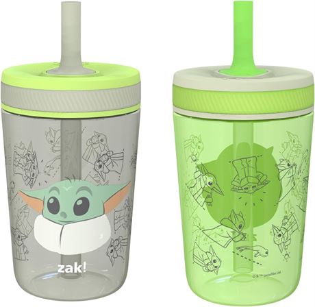 Zak Designs Star Wars The Mandalorian Kelso Toddler Cups for Travel or at Home,
