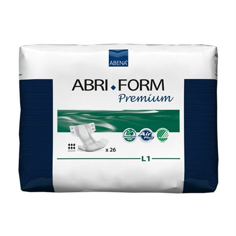 26 Ct, Abena Abri-Form Premium L1 Adult Incontinence Brief L Moderate Absorbency