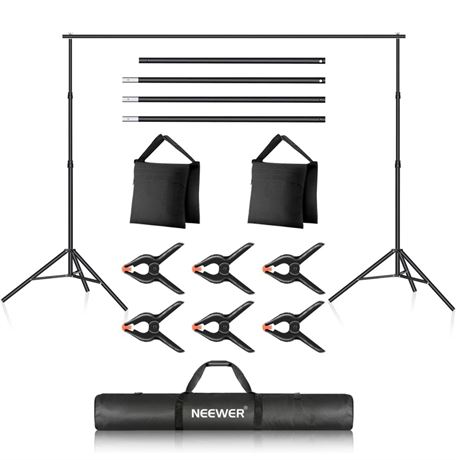 NEEWER Backdrop Stand 10ft x 7ft, Adjustable Photo Studio Backdrop Support Syste