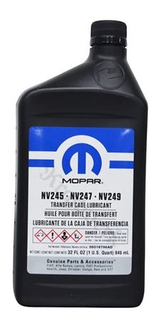 Mopar Transfer Case Oil NV245 / NV247 / NV249, 1 Quart (946ML)